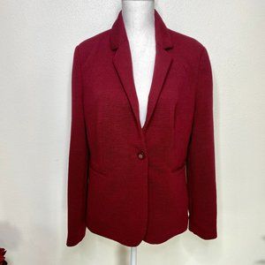 JL Studio Maroon Ribbed Blazer Classic Office Professional